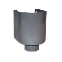 Vergaarbak PVC halfrond rond 100mm voorzijde