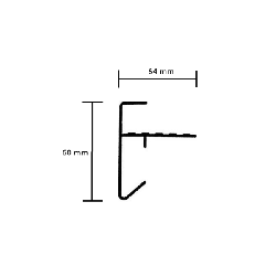 RAL 9005 Rives plat 60x64cm
