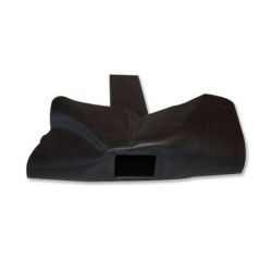 EPDM hemelwaterafvoer 60x80x300 mm met EPDM flap 90 graden, vooraanzicht