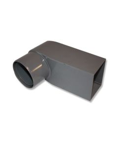 PVC Stadsuitloop grijs doorgang 60x100 buis 80-100mm
