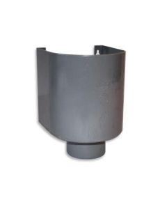 Vergaarbak PVC halfrond rond 100mm voorzijde