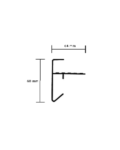 RAL 9005 Rives plat 60x64cm